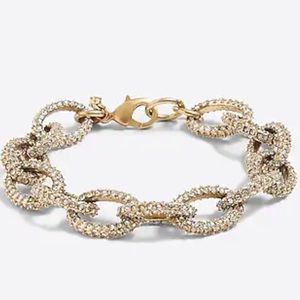 Gold and Crystal Link Bracelet